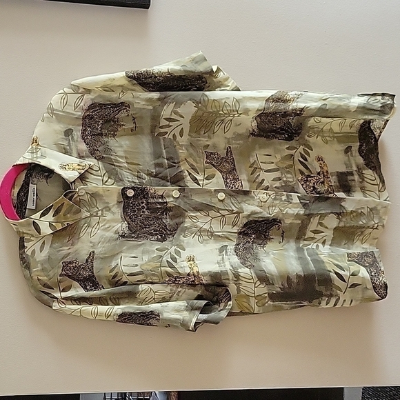 𝅺gerry WEBER Vintage Short Sleeve Button-down Shirt 44 - Picture 1 of 7